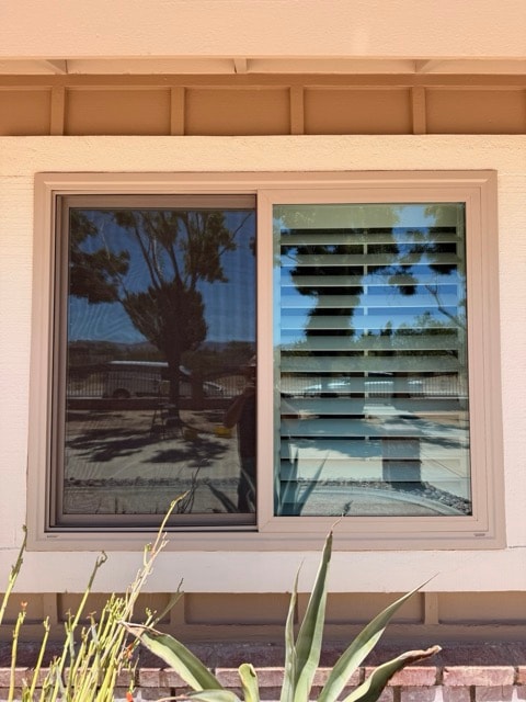 Wide sliding window sparkling clean on home exterior